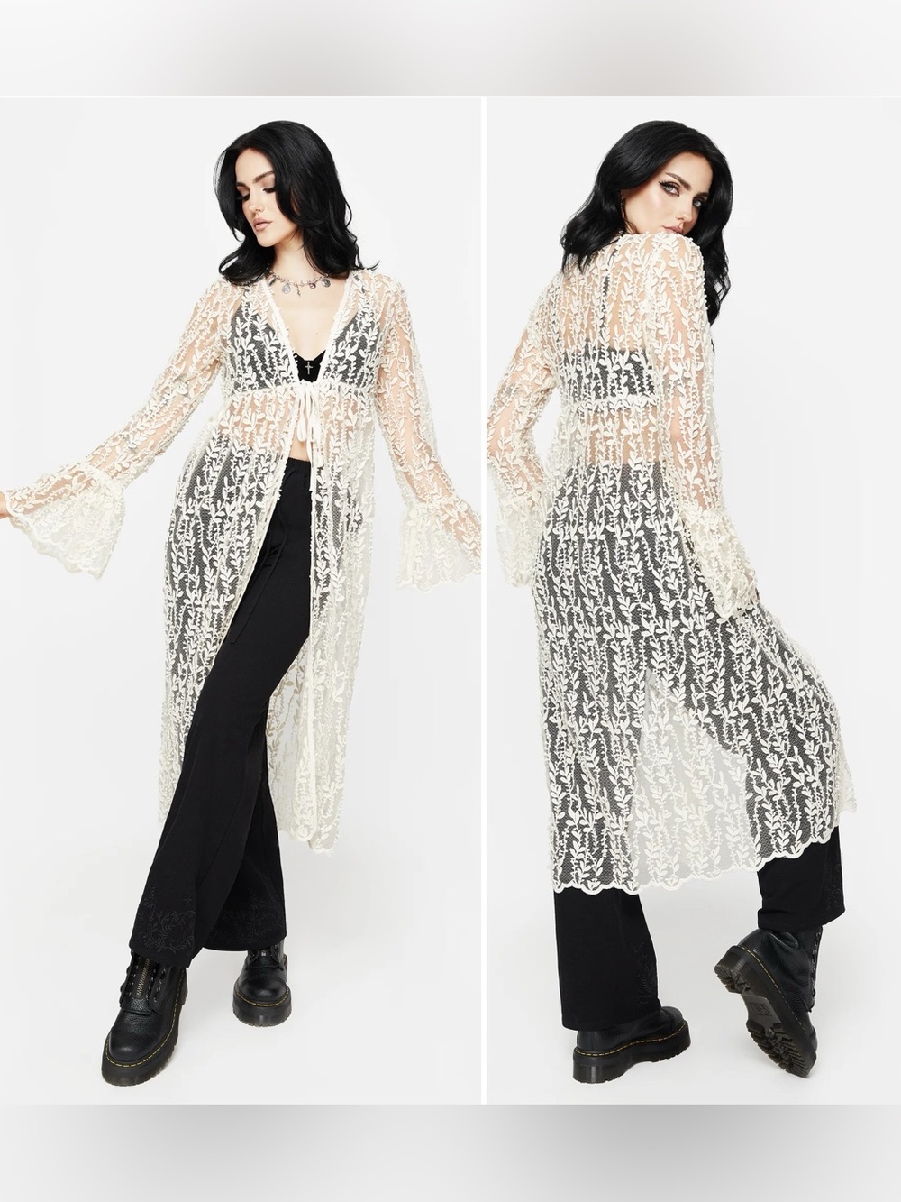 Disturbia Evangeline Lace Kimono